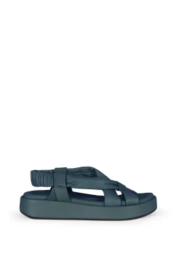 Suro, flat sandal in ocean green