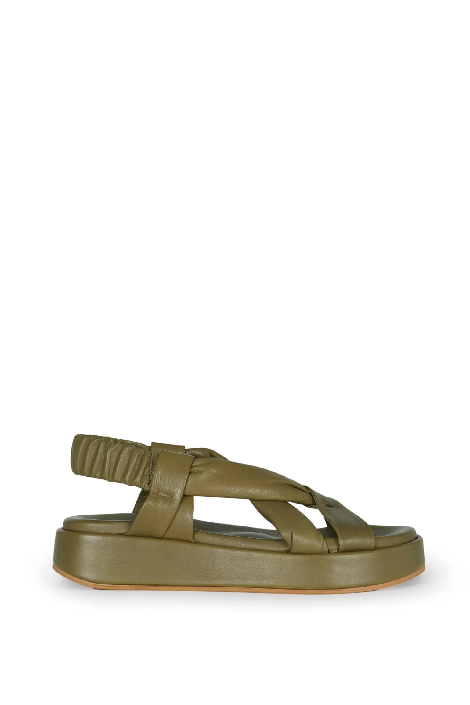 Suro, pistachio leather sandals