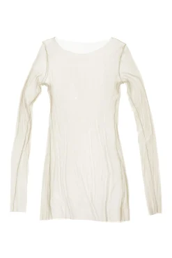 t de tul, ivoire pale silk tulle top