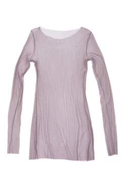 t de tul, moka silk tulle top