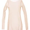 t de tul, tulle top beige