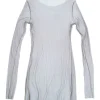 t de tul, tulle top gris fonce