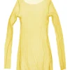 t de tul, tulle top jaune