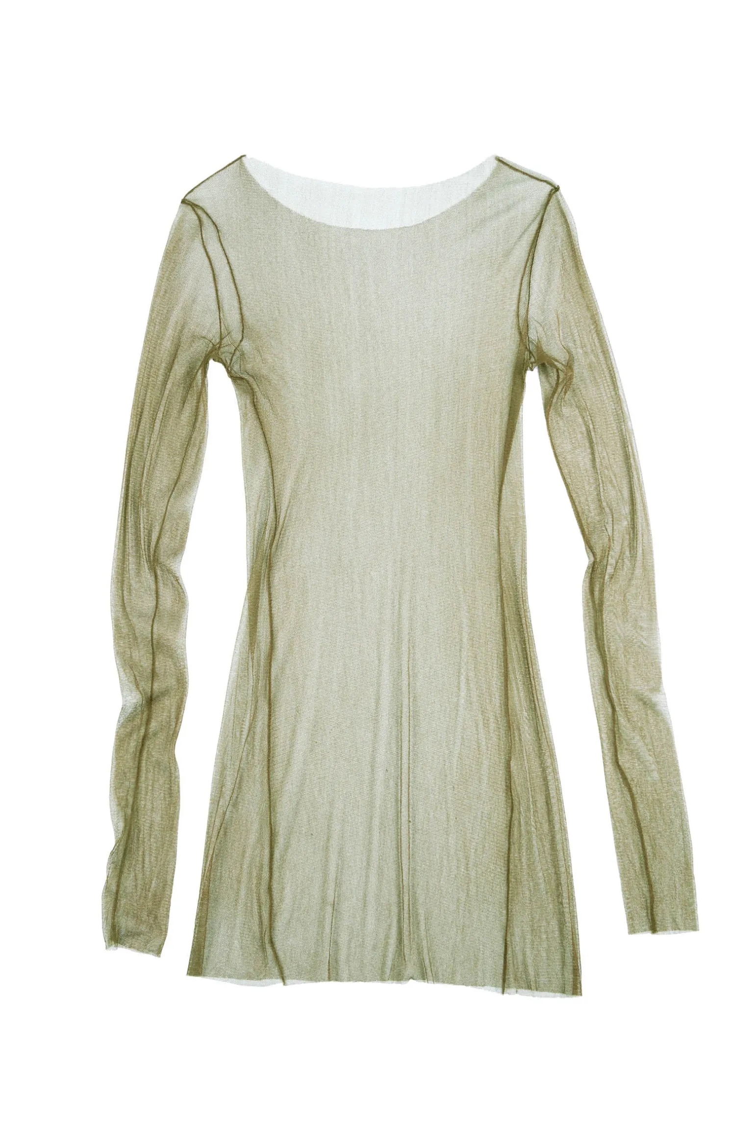 t de tul, tulle top olive