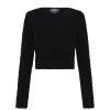 Tender, black baby camel and silk knit jumper