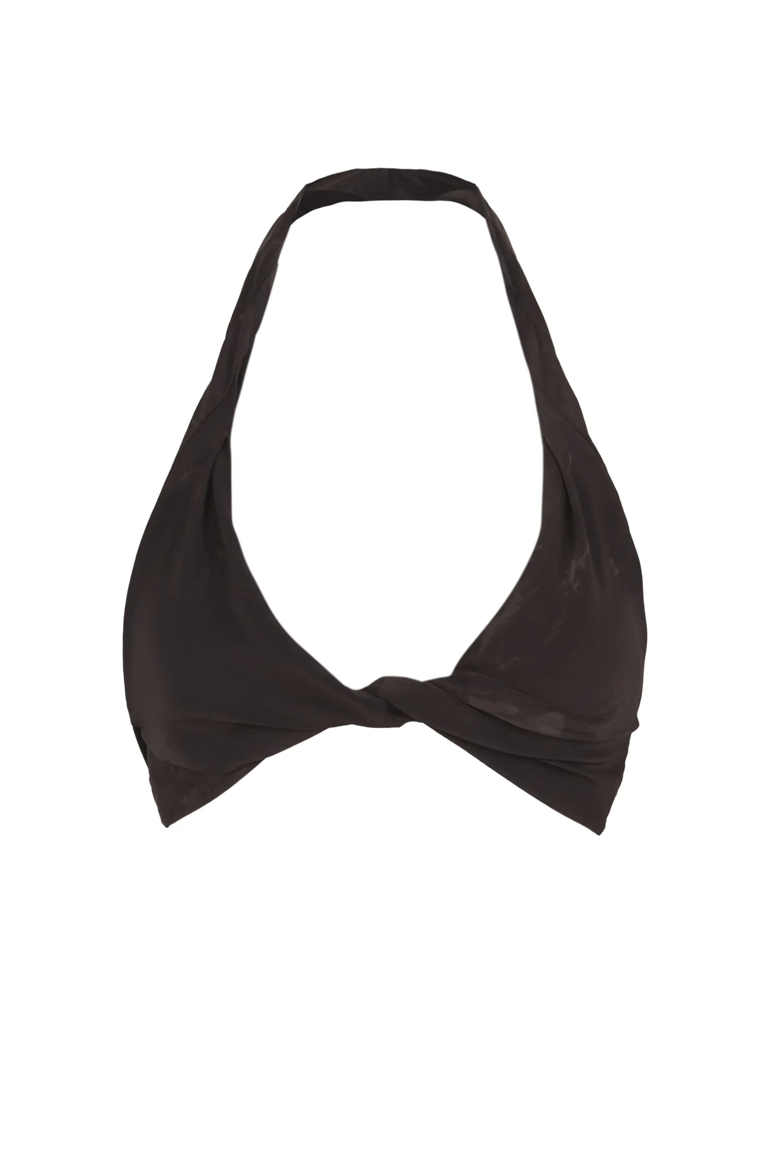 Tie, fade black and green stretch silk top
