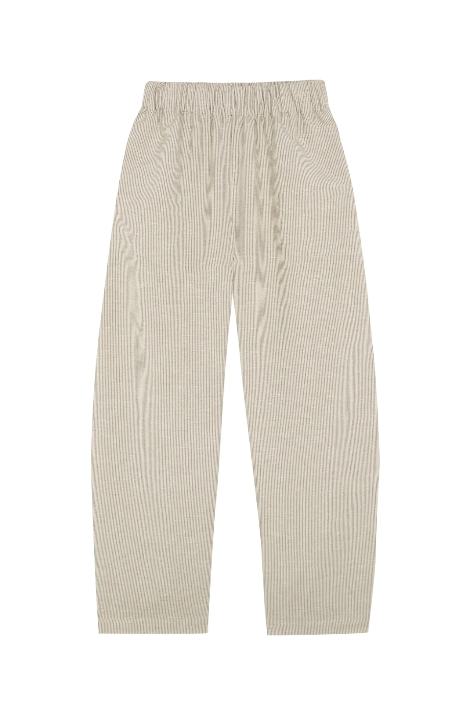 Tilo, gray and brown striped pants