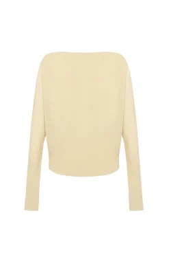 Trouble, beige silk top