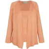 Tussa, tangerine silk knit cardigan
