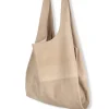 U XL, beige suede bag