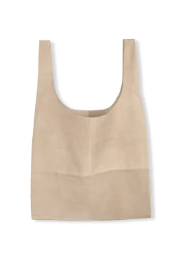 U XL, beige suede bag