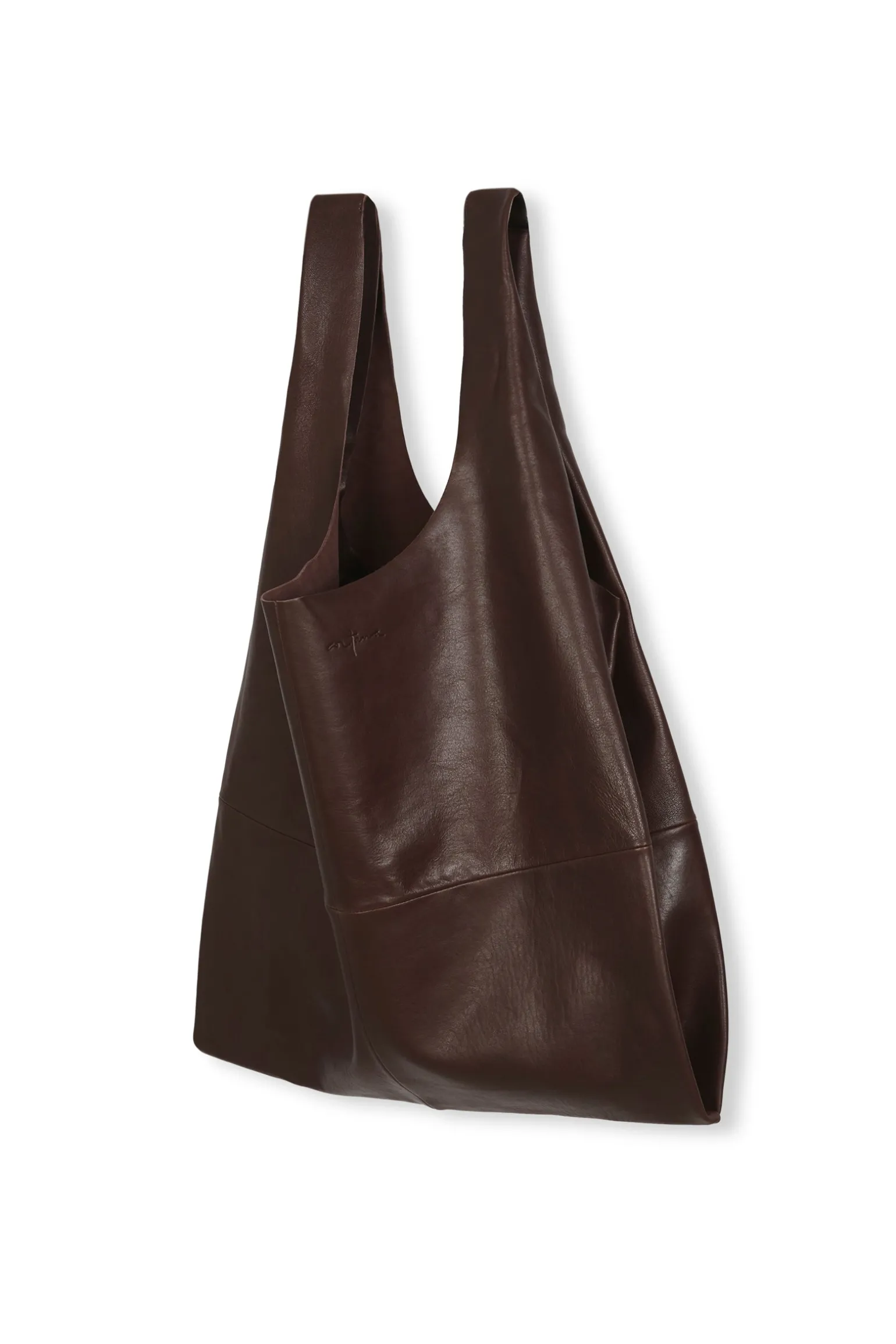 U XL, bolso de cuero granate oscuro