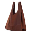 U XL, tobacco suede bag