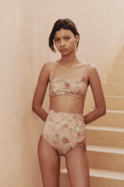 Umi, bandeau top rozu print
