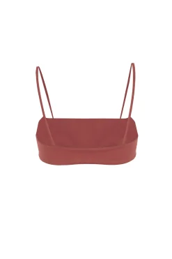 Umi, red bandeau bikini top