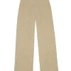 Una, beige melange linen and wool pants