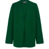Viena, emerald green linen and virgin wool jacket