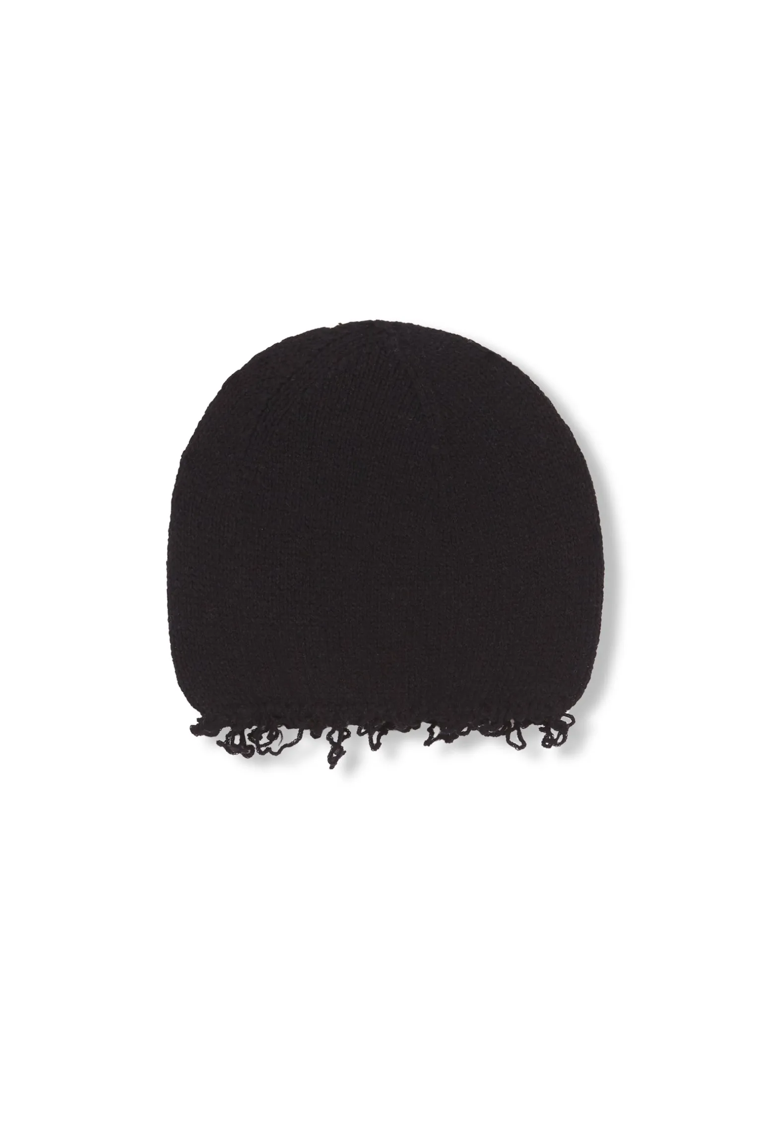 Winter, black wool and cashmere beanie