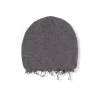 Winter, grey melange wool and cashmere beanie