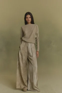 Yo, sage green ramie top