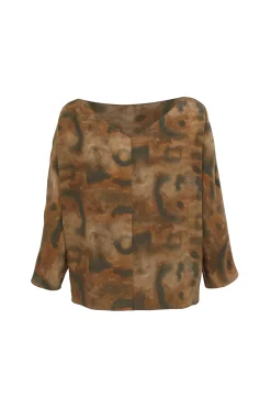 You, taiyo print silk top
