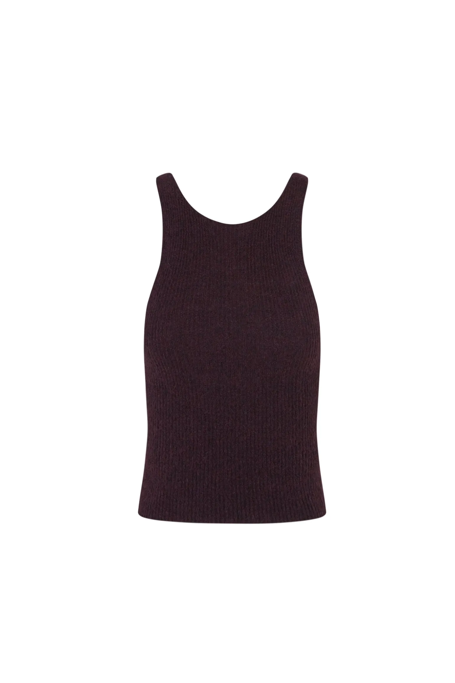 Zakia, burgundy top in baby alpaca, wool and silk