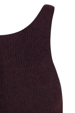 Zakia, burgundy top in baby alpaca, wool and silk