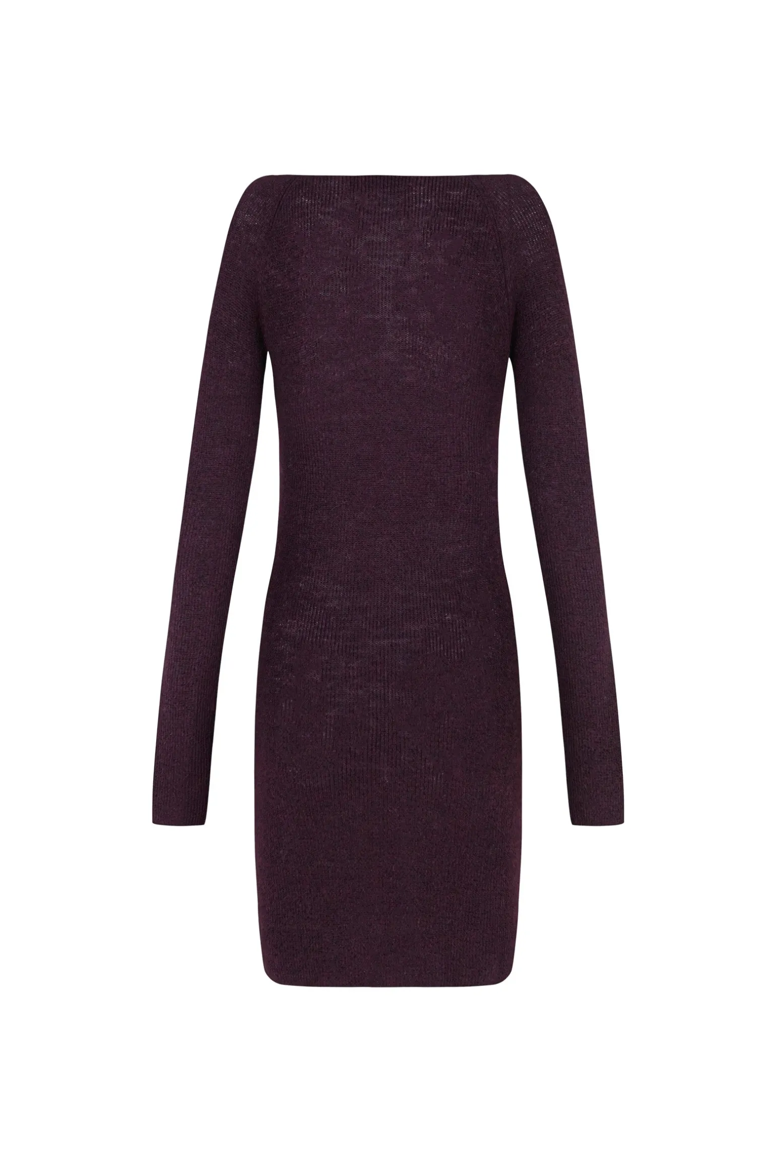 Zico, burgundy mini dress in baby alpaca and merino wool